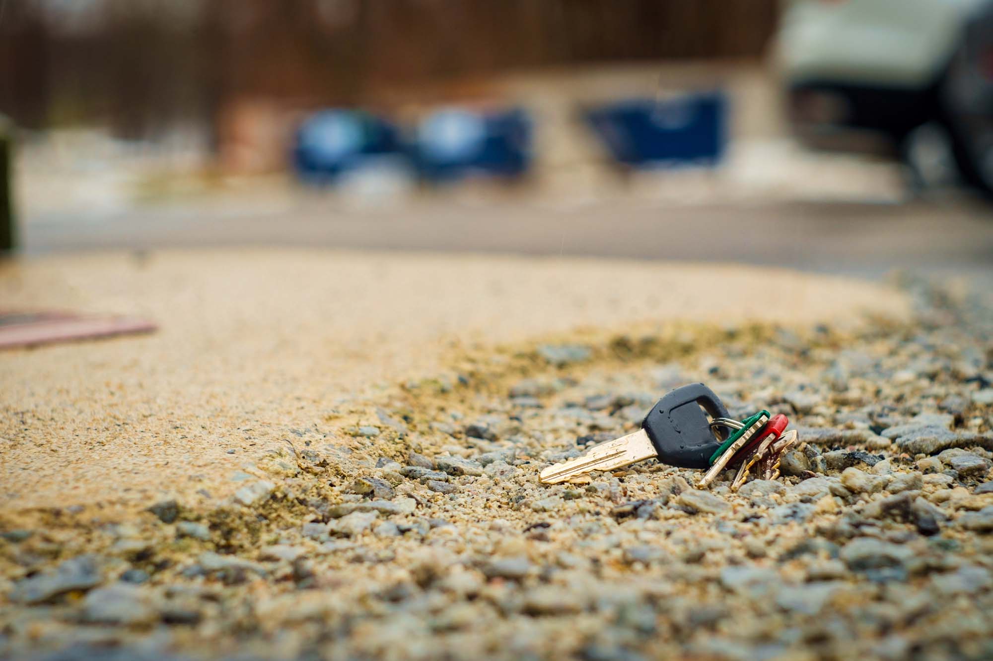Lost car keys at the beach
